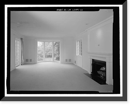 Historic Framed Print, Morris Landau House, 638 North Faring Road, Los Angeles, Los Angeles County, CA - 51,  17-7/8" x 21-7/8"