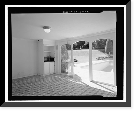 Historic Framed Print, Morris Landau House, 638 North Faring Road, Los Angeles, Los Angeles County, CA - 72,  17-7/8" x 21-7/8"