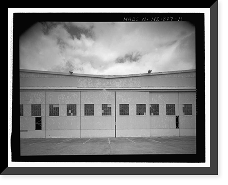 Historic Framed Print, U.S. Naval Base, Pearl Harbor, Seaplane Hangar, Lexington Boulevard, south of Enterprise Street, Pearl Harbor, Honolulu County, HI - 4,  17-7/8" x 21-7/8"