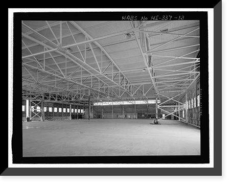 Historic Framed Print, U.S. Naval Base, Pearl Harbor, Seaplane Hangar, Lexington Boulevard, south of Enterprise Street, Pearl Harbor, Honolulu County, HI - 6,  17-7/8" x 21-7/8"