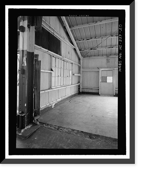 Historic Framed Print, U.S. Naval Base, Pearl Harbor, Seaplane Hangar, Lexington Boulevard, south of Enterprise Street, Pearl Harbor, Honolulu County, HI - 13,  17-7/8" x 21-7/8"
