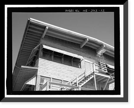 Historic Framed Print, U.S. Naval Base, Pearl Harbor, Administration Office Annex. Southeast Extension, Avenue E between Seventh & Eighth Streets, Pearl Harbor, Honolulu County, HI - 8,  17-7/8" x 21-7/8"