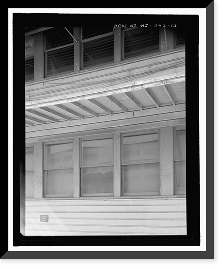 Historic Framed Print, U.S. Naval Base, Pearl Harbor, Administration Office Annex. Southeast Extension, Avenue E between Seventh & Eighth Streets, Pearl Harbor, Honolulu County, HI - 9,  17-7/8" x 21-7/8"