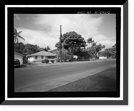 Historic Framed Print, U.S. Naval Base, Pearl Harbor, Pearl City Peninsula, Pearl Harbor, Honolulu County, HI - 3,  17-7/8" x 21-7/8"
