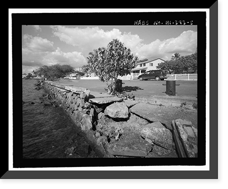 Historic Framed Print, U.S. Naval Base, Pearl Harbor, Pearl City Peninsula, Pearl Harbor, Honolulu County, HI - 5,  17-7/8" x 21-7/8"