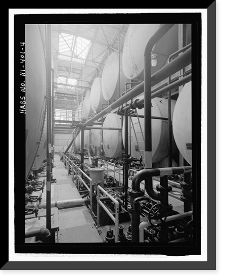 Historic Framed Print, U.S. Naval Base, Pearl Harbor, Lubricating Oil Storage Building, Merry Point near North Road, Pearl Harbor, Honolulu County, HI - 4,  17-7/8" x 21-7/8"