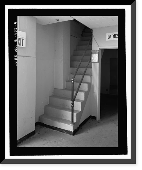 Historic Framed Print, U.S. Naval Base, Pearl Harbor, Gymnasium & Theater, Neville Way, Pearl Harbor, Honolulu County, HI - 9,  17-7/8" x 21-7/8"