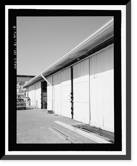Historic Framed Print, U.S. Naval Base, Pearl Harbor, Storehouse for Defense Battalion Type, Between Port Royal Street & Fuller Way, Pearl Harbor, Honolulu County, HI - 8,  17-7/8" x 21-7/8"