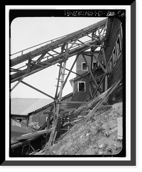 Historic Framed Print, Kennecott Copper Corporation, Concentration Mill, On Copper River & Northwestern Railroad, Kennicott, Valdez-Cordova Census Area, AK - 15,  17-7/8" x 21-7/8"
