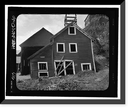 Historic Framed Print, Kennecott Copper Corporation, Concentration Mill, On Copper River & Northwestern Railroad, Kennicott, Valdez-Cordova Census Area, AK - 27,  17-7/8" x 21-7/8"