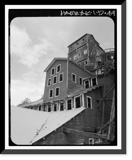 Historic Framed Print, Kennecott Copper Corporation, Concentration Mill, On Copper River & Northwestern Railroad, Kennicott, Valdez-Cordova Census Area, AK - 31,  17-7/8" x 21-7/8"