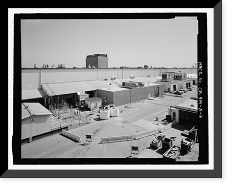 Historic Framed Print, Douglas Aircraft Company Long Beach Plant, Final Aircraft Assembly Building, 3855 Lakewood Boulevard, Long Beach, Los Angeles County, CA - 3,  17-7/8" x 21-7/8"