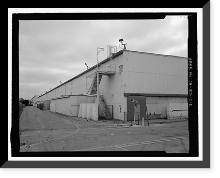 Historic Framed Print, Douglas Aircraft Company Long Beach Plant, Aircraft Parts Sub-Assembly Building, 3855 Lakewood Boulevard, Long Beach, Los Angeles County, CA - 2,  17-7/8" x 21-7/8"