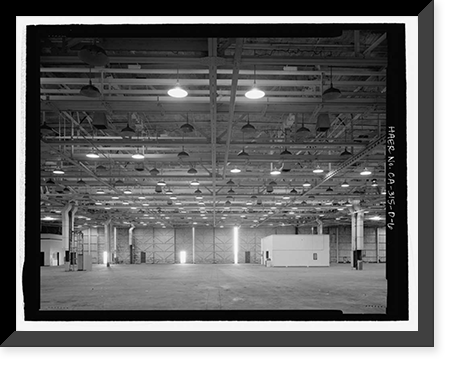 Historic Framed Print, Douglas Aircraft Company Long Beach Plant, Aircraft Parts Sub-Assembly Building, 3855 Lakewood Boulevard, Long Beach, Los Angeles County, CA - 10,  17-7/8" x 21-7/8"