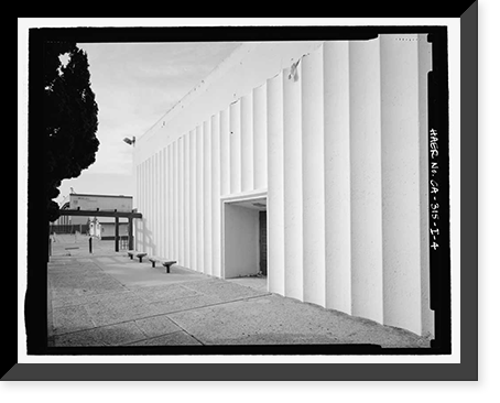 Historic Framed Print, Douglas Aircraft Company Long Beach Plant, Cafeteria, 3855 Lakewood Boulevard, Long Beach, Los Angeles County, CA - 4,  17-7/8" x 21-7/8"