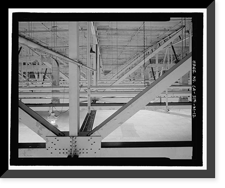 Historic Framed Print, Douglas Aircraft Company Long Beach Plant, Aircraft Final Assembly Building, 3855 Lakewood Boulevard, Long Beach, Los Angeles County, CA - 12,  17-7/8" x 21-7/8"