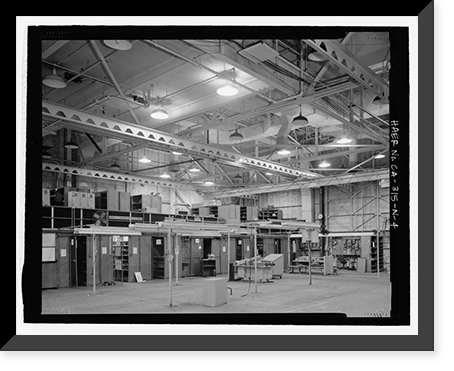 Historic Framed Print, Douglas Aircraft Company Long Beach Plant, Carpenter's Mill & Maintenance Shop, 3855 Lakewood Boulevard, Long Beach, Los Angeles County, CA - 4,  17-7/8" x 21-7/8"