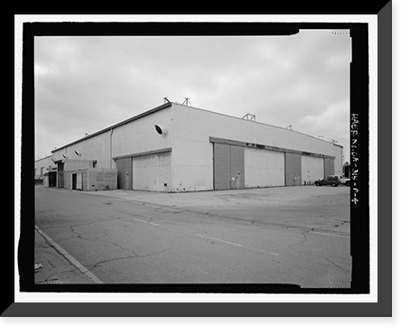 Historic Framed Print, Douglas Aircraft Company Long Beach Plant, Maintenance Shop, 3855 Lakewood Boulevard, Long Beach, Los Angeles County, CA - 4,  17-7/8" x 21-7/8"