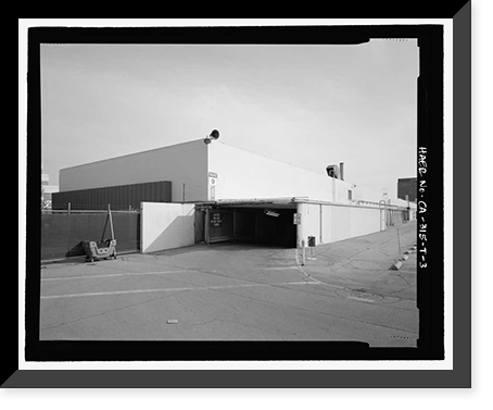 Historic Framed Print, Douglas Aircraft Company Long Beach Plant, Pedestrian Tunnels, 3855 Lakewood Boulevard, Long Beach, Los Angeles County, CA - 3,  17-7/8" x 21-7/8"