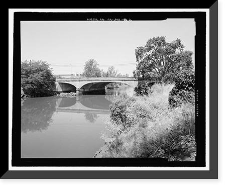 Historic Framed Print, First Street Bridge, Spanning Napa River at First Street between Soscol, Napa, Napa County, CA - 2,  17-7/8" x 21-7/8"