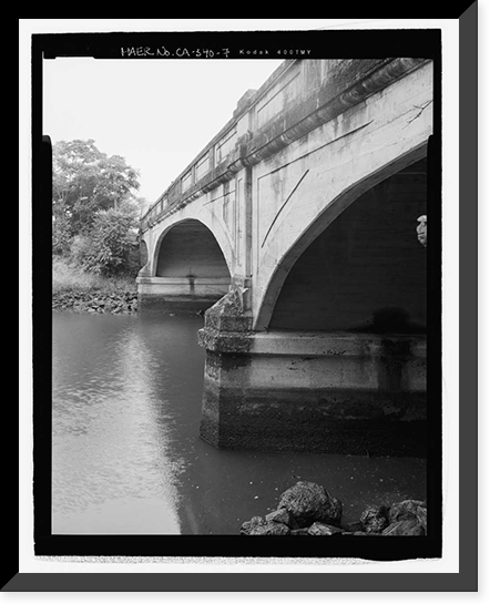 Historic Framed Print, First Street Bridge, Spanning Napa River at First Street between Soscol, Napa, Napa County, CA - 7,  17-7/8" x 21-7/8"