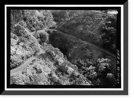Historic Framed Print, Hana Belt Road, Between Haiku and Kaipahulu, Hana vicinity, Maui County, HI - 27,  17-7/8" x 21-7/8"
