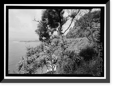 Historic Framed Print, Hana Belt Road, Between Haiku and Kaipahulu, Hana vicinity, Maui County, HI - 78,  17-7/8" x 21-7/8"
