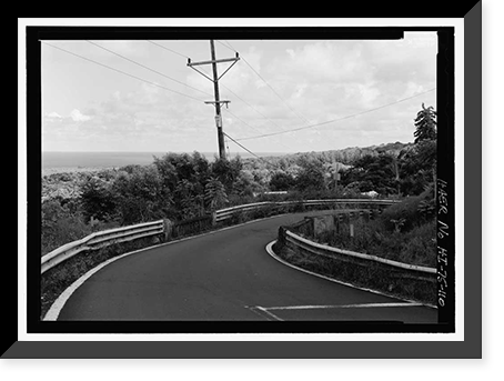 Historic Framed Print, Hana Belt Road, Between Haiku and Kaipahulu, Hana vicinity, Maui County, HI - 110,  17-7/8" x 21-7/8"
