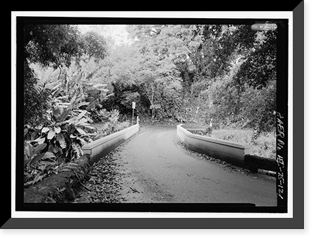 Historic Framed Print, Hana Belt Road, Between Haiku and Kaipahulu, Hana vicinity, Maui County, HI - 121,  17-7/8" x 21-7/8"