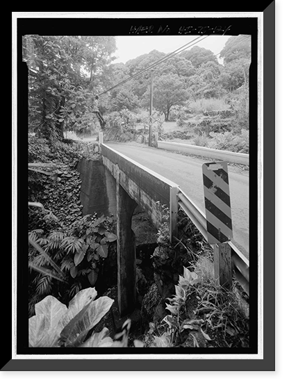 Historic Framed Print, Hana Belt Road, Between Haiku and Kaipahulu, Hana vicinity, Maui County, HI - 124,  17-7/8" x 21-7/8"