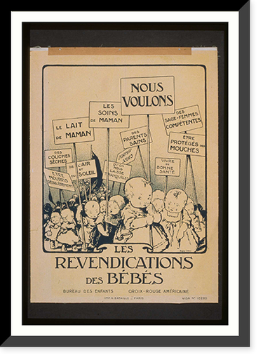 Les revendications des deacutebbeacutes. Bureau des enfants. Croix-Rouge ameacutericaine Classic, Historic Print