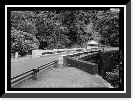 Historic Framed Print, Hana Belt Road, Between Haiku and Kaipahulu, Hana vicinity, Maui County, HI - 129,  17-7/8" x 21-7/8"