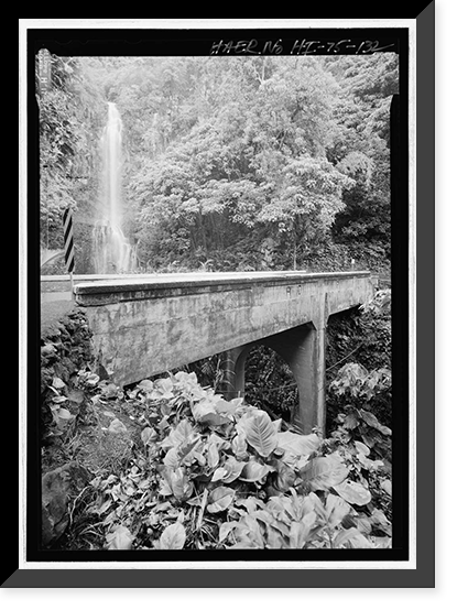 Historic Framed Print, Hana Belt Road, Between Haiku and Kaipahulu, Hana vicinity, Maui County, HI - 132,  17-7/8" x 21-7/8"