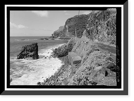 Historic Framed Print, Hana Belt Road, Between Haiku and Kaipahulu, Hana vicinity, Maui County, HI - 148,  17-7/8" x 21-7/8"