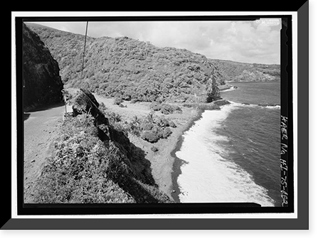 Historic Framed Print, Hana Belt Road, Between Haiku and Kaipahulu, Hana vicinity, Maui County, HI - 162,  17-7/8" x 21-7/8"