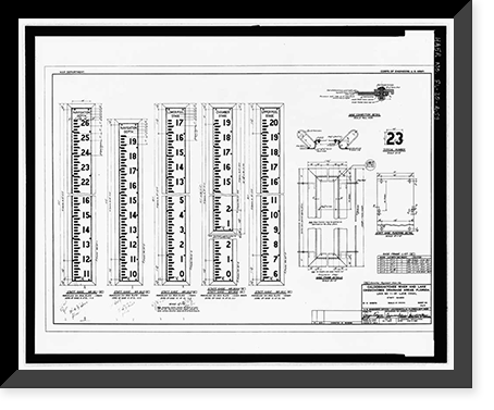 Historic Framed Print, St. Lucie Canal, St. Lucie Lock No. 1, St. Lucie, Cross State Canal, Okeechobee Intracoas, Stuart vicinity, Martin County, FL - 29,  17-7/8" x 21-7/8"
