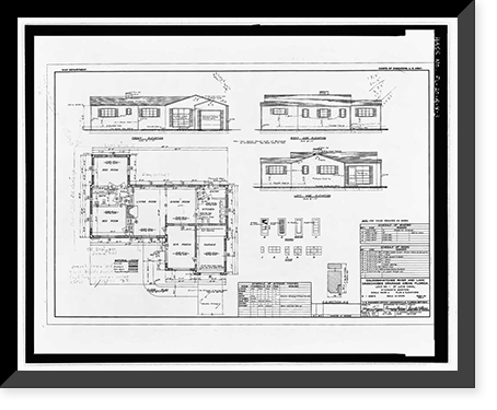Historic Framed Print, St. Lucie Canal, Lock No. 1, Attendant's Quarters, St. Lucie, Cross State Canal, Okeechobee Intracoas, Stuart vicinity, Martin County, FL,  17-7/8" x 21-7/8"