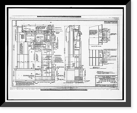 Historic Framed Print, Tallulah Falls Bridge, Spanning Tallulah Falls River on U.S. Highway 23/S, Tallulah Falls, Habersham County, GA - 8,  17-7/8" x 21-7/8"