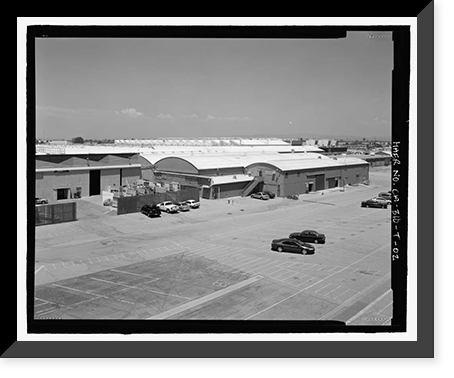 Historic Framed Print, NASA Industrial Plant, Manufacturing & Testing Facility, 12214 Lakewood Boulevard, Downey, Los Angeles County, CA - 2,  17-7/8" x 21-7/8"