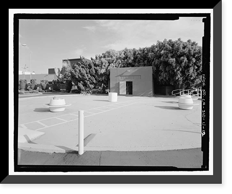 Historic Framed Print, NASA Industrial Plant, Reservoir & Pump House, 12214 Lakewood Boulevard, Downey, Los Angeles County, CA - 2,  17-7/8" x 21-7/8"