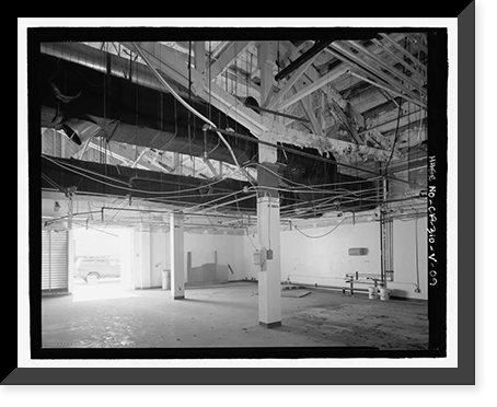 Historic Framed Print, NASA Industrial Plant, Material Conservation & Storage Facility, 12214 Lakewood Boulevard, Downey, Los Angeles County, CA - 9,  17-7/8" x 21-7/8"