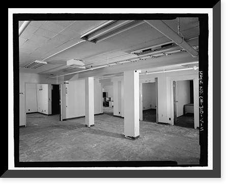 Historic Framed Print, NASA Industrial Plant, Material Conservation & Storage Facility, 12214 Lakewood Boulevard, Downey, Los Angeles County, CA - 11,  17-7/8" x 21-7/8"