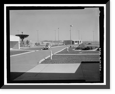 Historic Framed Print, Beale Air Force Base, Perimeter Acquisition Vehicle Entry Phased-Array Warning System, End of Spencer Paul Road, north of Warren Shingle, Marysville vicinity, Yuba County, CA - 6,  17-7/8" x 21-7/8"