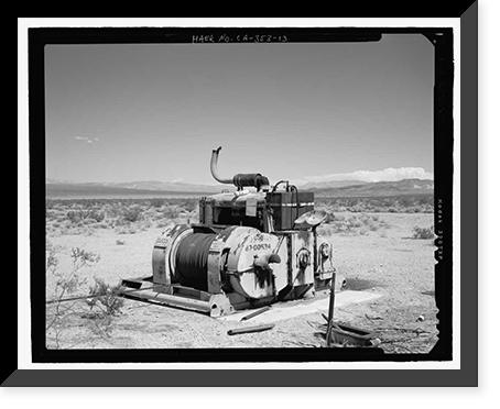 Historic Framed Print, Naval Ordnance Test Station Inyokern, Randsburg Wash Facility Target Test Towers, Tower Road, China Lake vicinity, Kern County, CA - 13,  17-7/8" x 21-7/8"