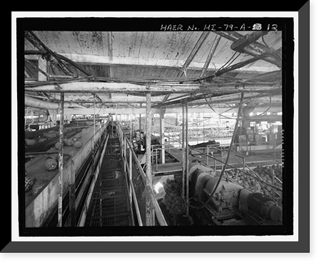 Historic Framed Print, Kahului Cannery, Plant No. 28, Cannery Building and Dryer House/Feed Storage Building, 120 Kane Street, Kahului, Maui County, HI - 12,  17-7/8" x 21-7/8"