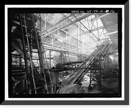 Historic Framed Print, Kahului Cannery, Plant No. 28, Cannery Building and Dryer House/Feed Storage Building, 120 Kane Street, Kahului, Maui County, HI - 16,  17-7/8" x 21-7/8"