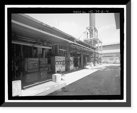 Historic Framed Print, Kahului Cannery, Plant No. 28, Boiler House, Sheet Metal and Electrical Shops, 120 Kane Street, Kahului, Maui County, HI - 4,  17-7/8" x 21-7/8"