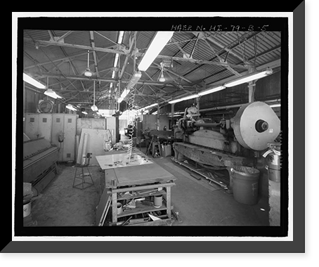 Historic Framed Print, Kahului Cannery, Plant No. 28, Boiler House, Sheet Metal and Electrical Shops, 120 Kane Street, Kahului, Maui County, HI - 5,  17-7/8" x 21-7/8"