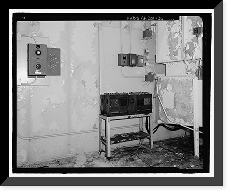 Historic Framed Print, POW-3 Distant Early Warning Line Station, Bullen Point, Prudhoe Bay vicinity, North Slope Borough, AK - 26,  17-7/8" x 21-7/8"