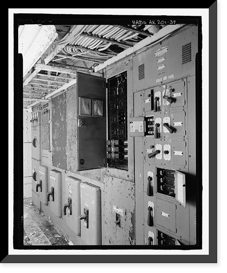 Historic Framed Print, POW-3 Distant Early Warning Line Station, Bullen Point, Prudhoe Bay vicinity, North Slope Borough, AK - 34,  17-7/8" x 21-7/8"